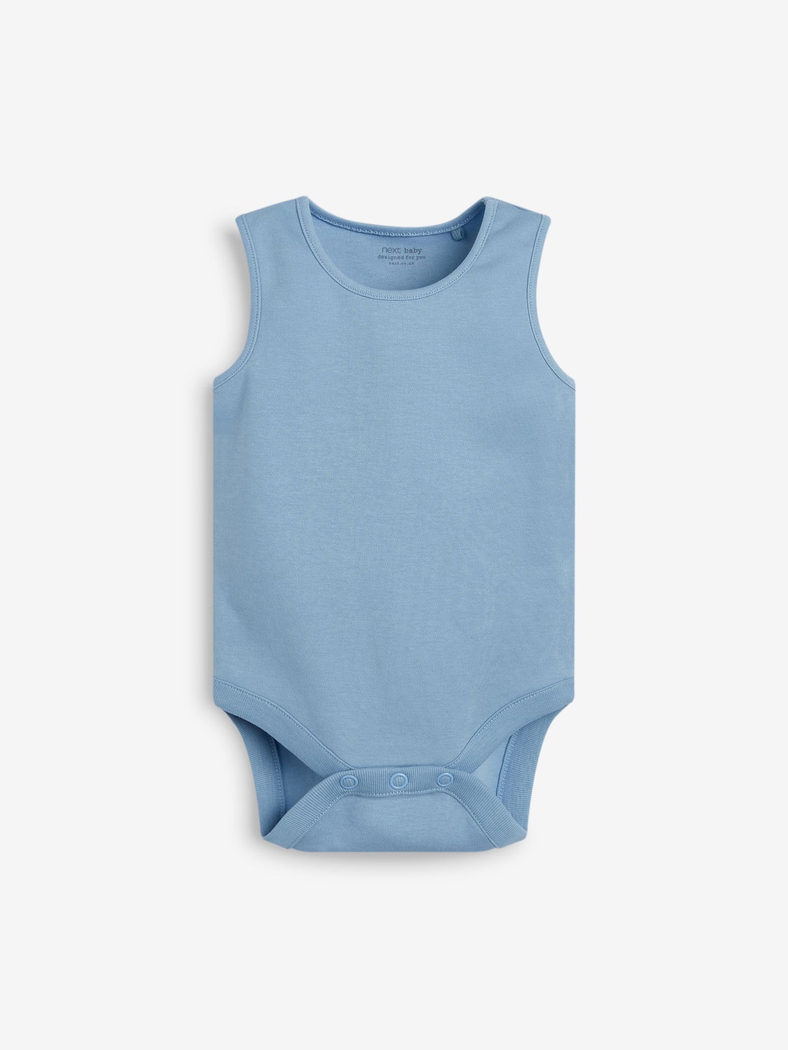 Blue 7 Pack Baby Vest Bodysuits