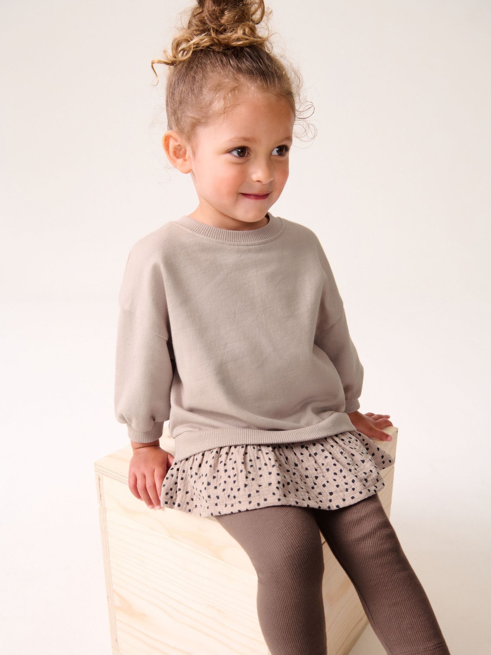 Neutral Tan Long Sleeve Top and Leggings Set (3mths-7yrs)