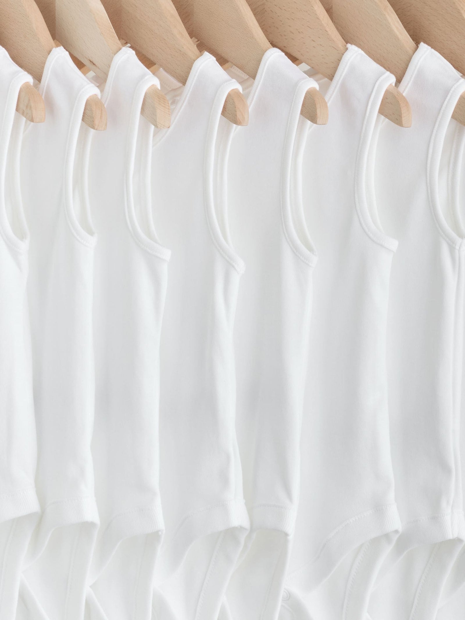 White 10 Pack Baby Vest Bodysuits