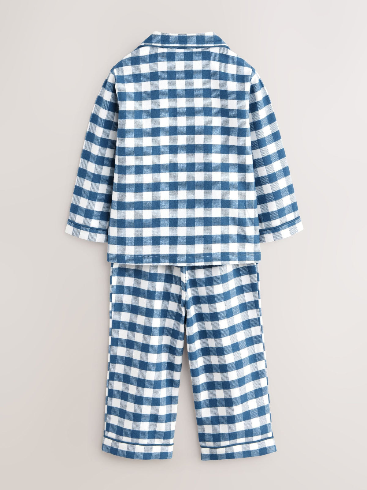 Blue/White Check Button Down Pyjamas (9mths-10yrs)