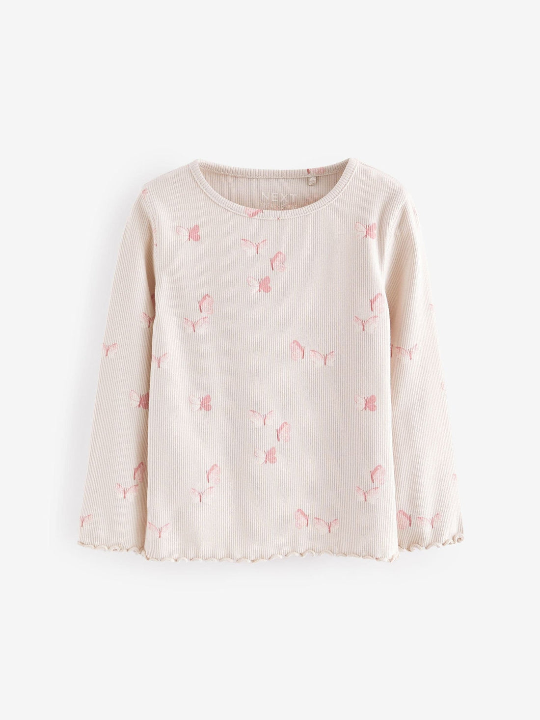 Pink Ribbed Long Sleeve Tops 5 Pack (3mths-7yrs)