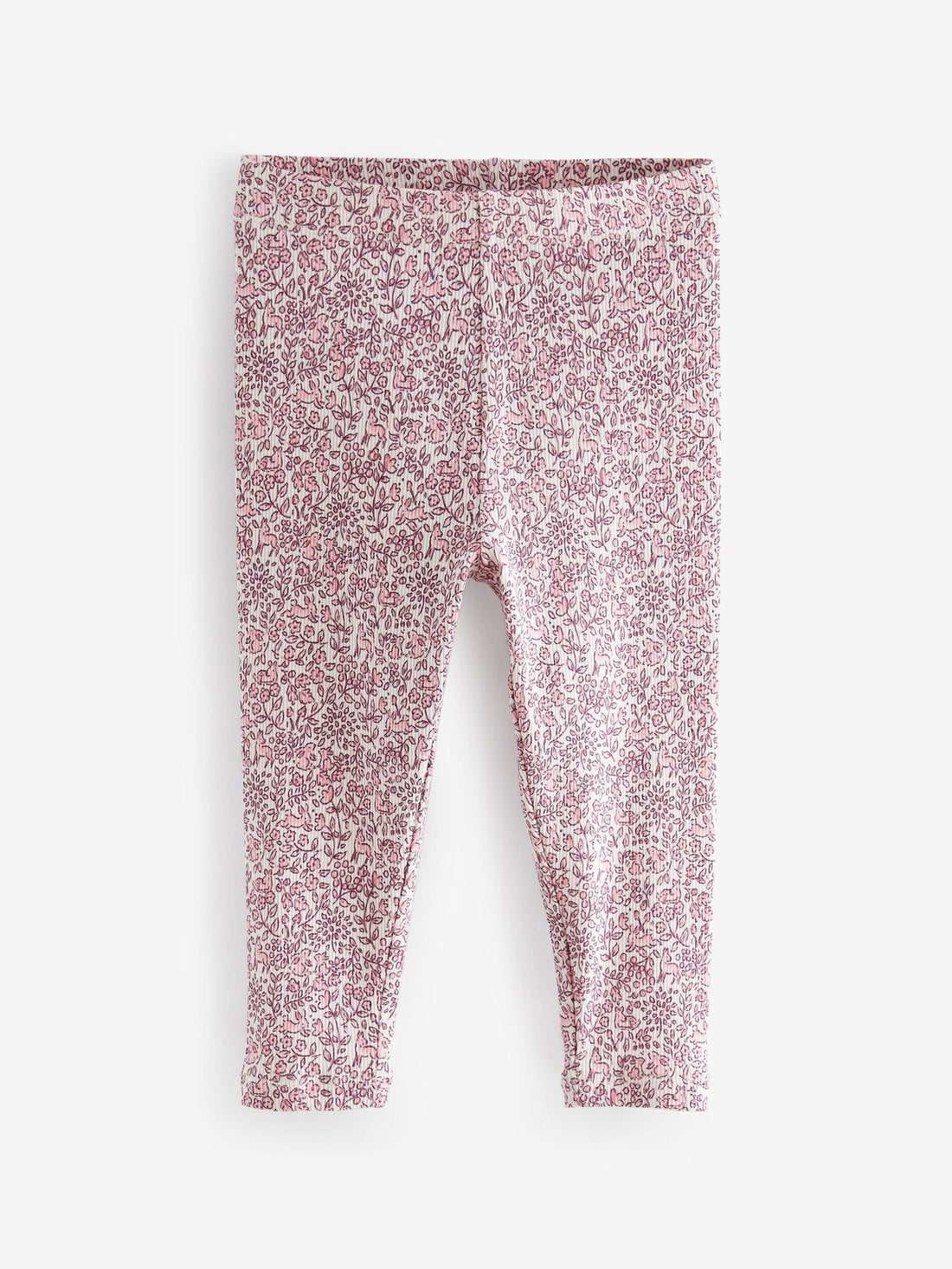Pink Ribbed Leggings 5 Pack (3mths-7yrs)