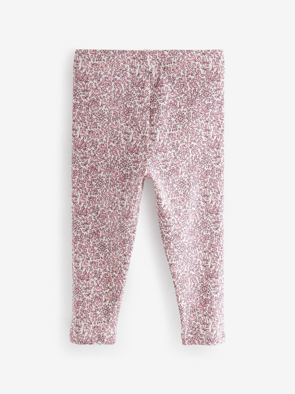 Pink Ribbed Leggings 5 Pack (3mths-7yrs)