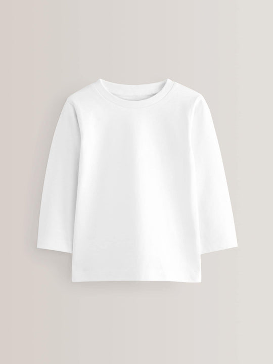 White 2 Pack Long Sleeve T-Shirts (3mths-7yrs)