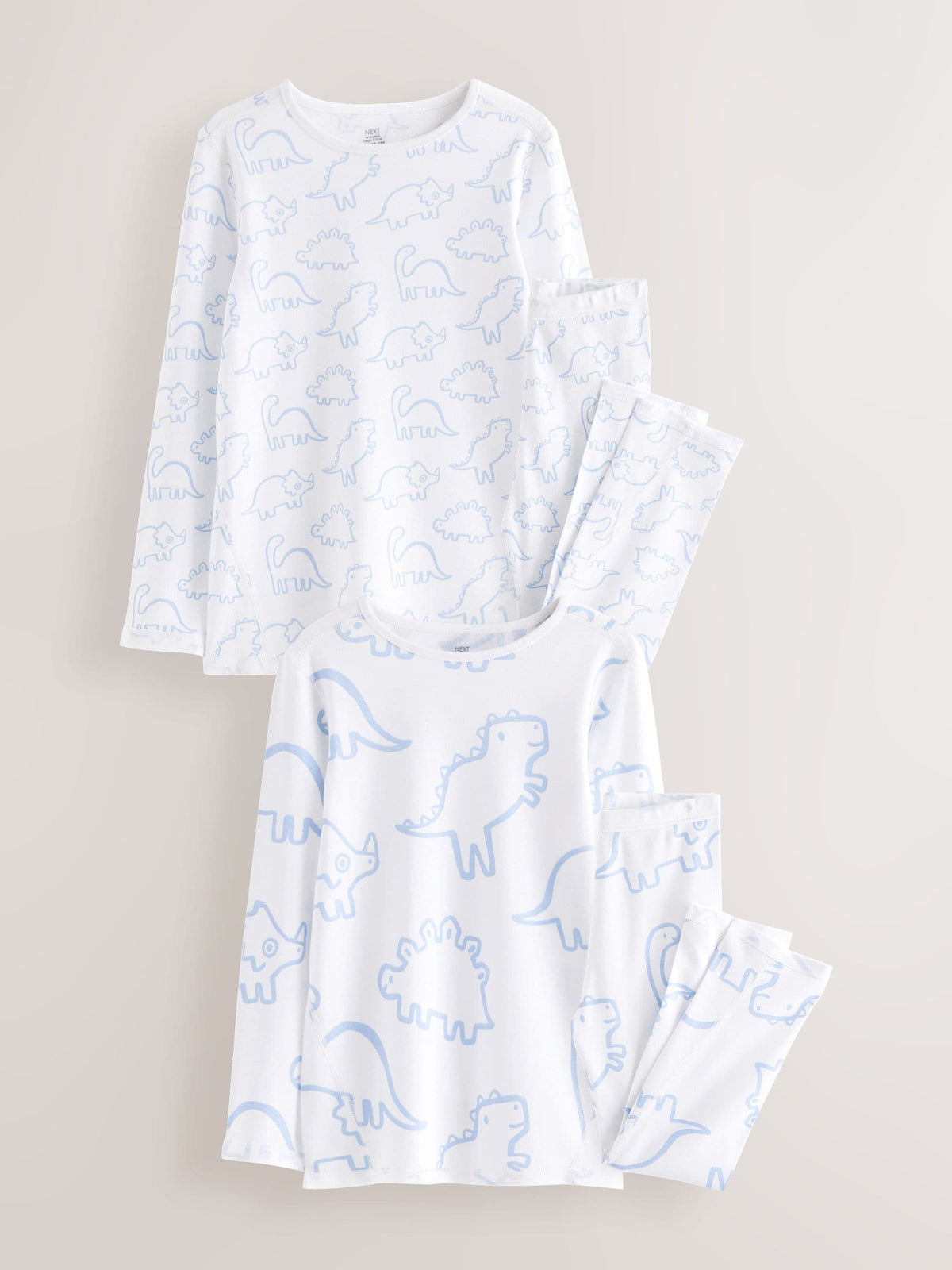 Blue Dinosaur Print Kind to Skin Pyjamas 2 Pack (9mths-12yrs)