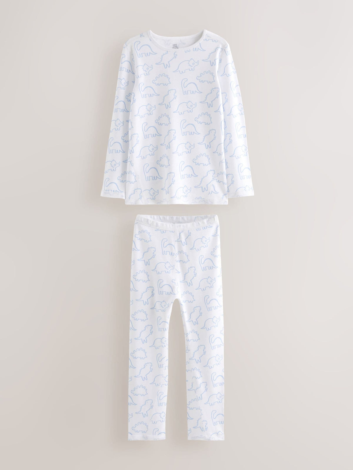Blue Dinosaur Print Kind to Skin Pyjamas 2 Pack (9mths-12yrs)