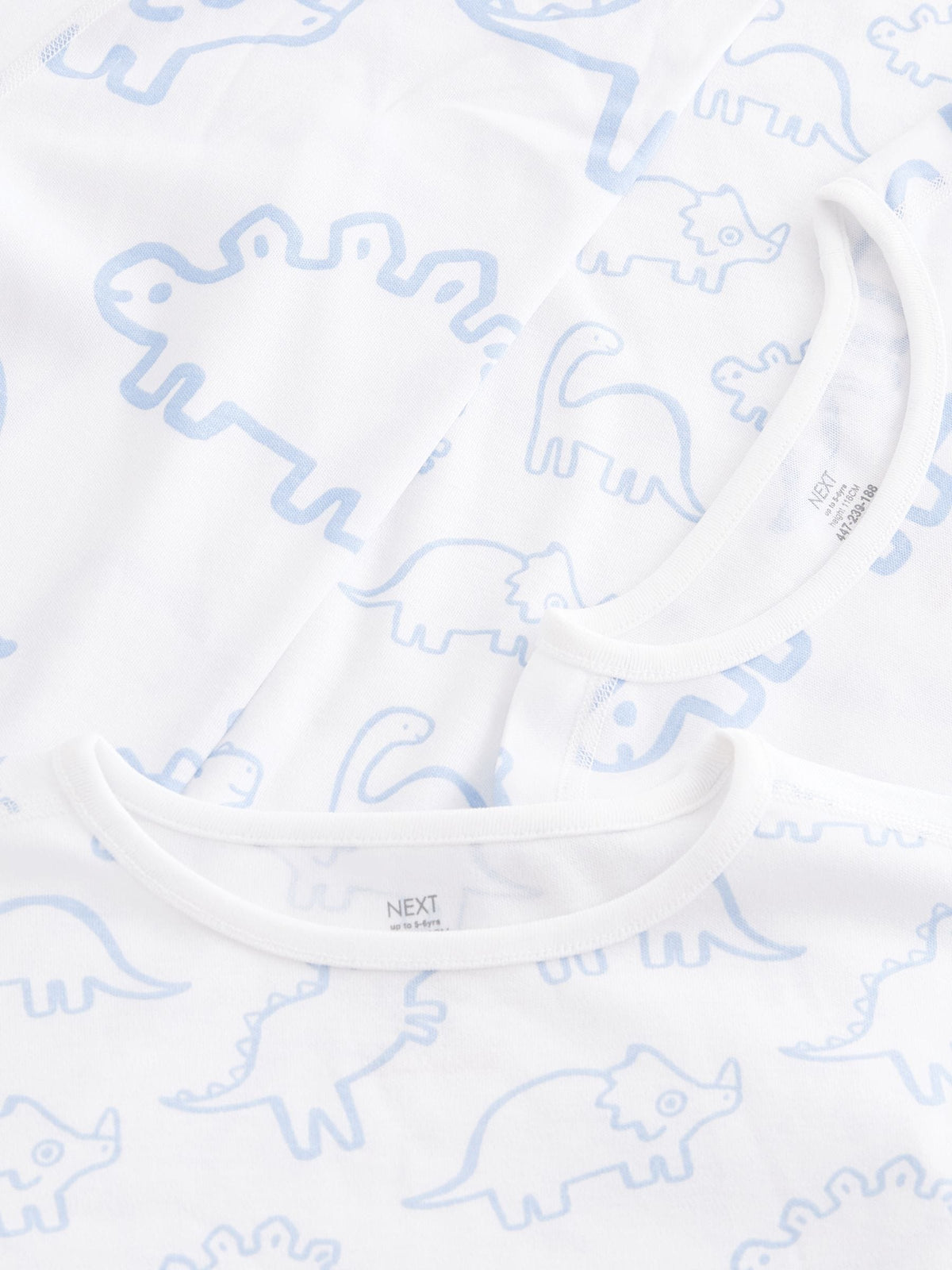 Blue Dinosaur Print Kind to Skin Pyjamas 2 Pack (9mths-12yrs)