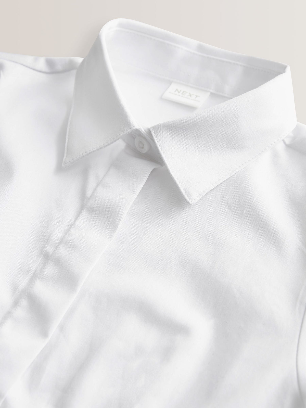White 2 Pack Fitted Long Sleeve Cotton Rich Stretch Premium School Shirts (3-18yrs)