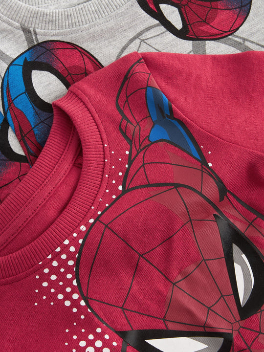 Red/Navy Spiderman Snuggle Pyjamas 2 Pack (12mths-10yrs)