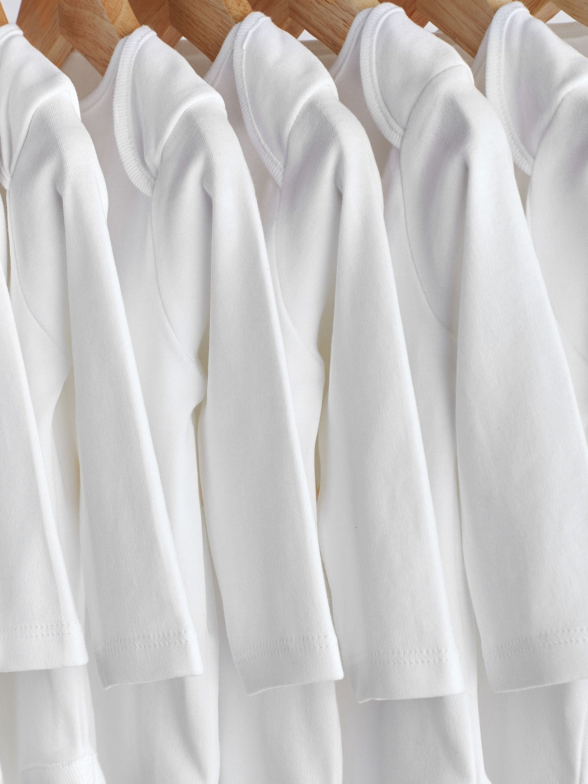 White 10 Pack Essential Baby Long Sleeve Bodysuits