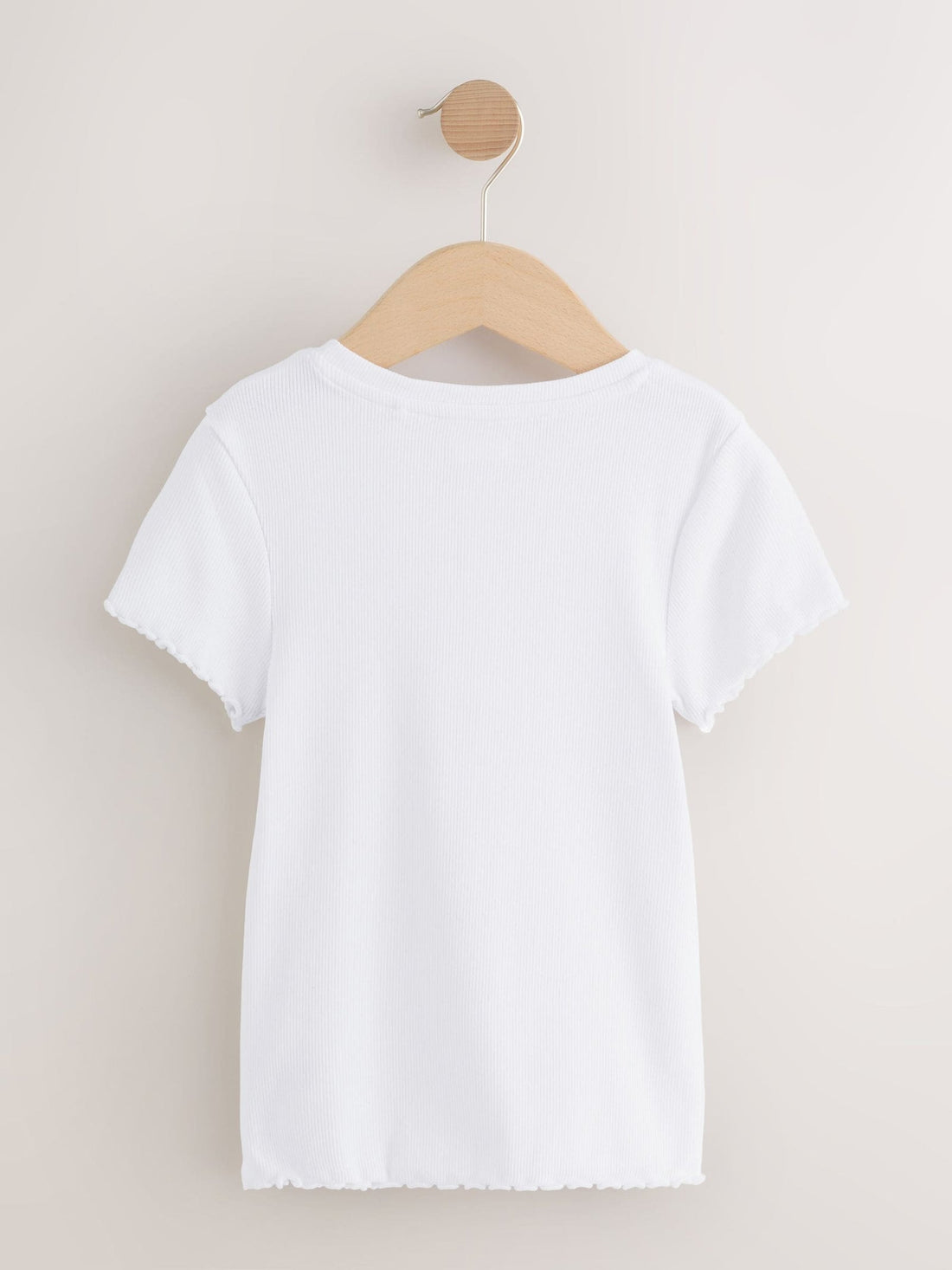White Ribbed Placket T-Shirt (3-16yrs)