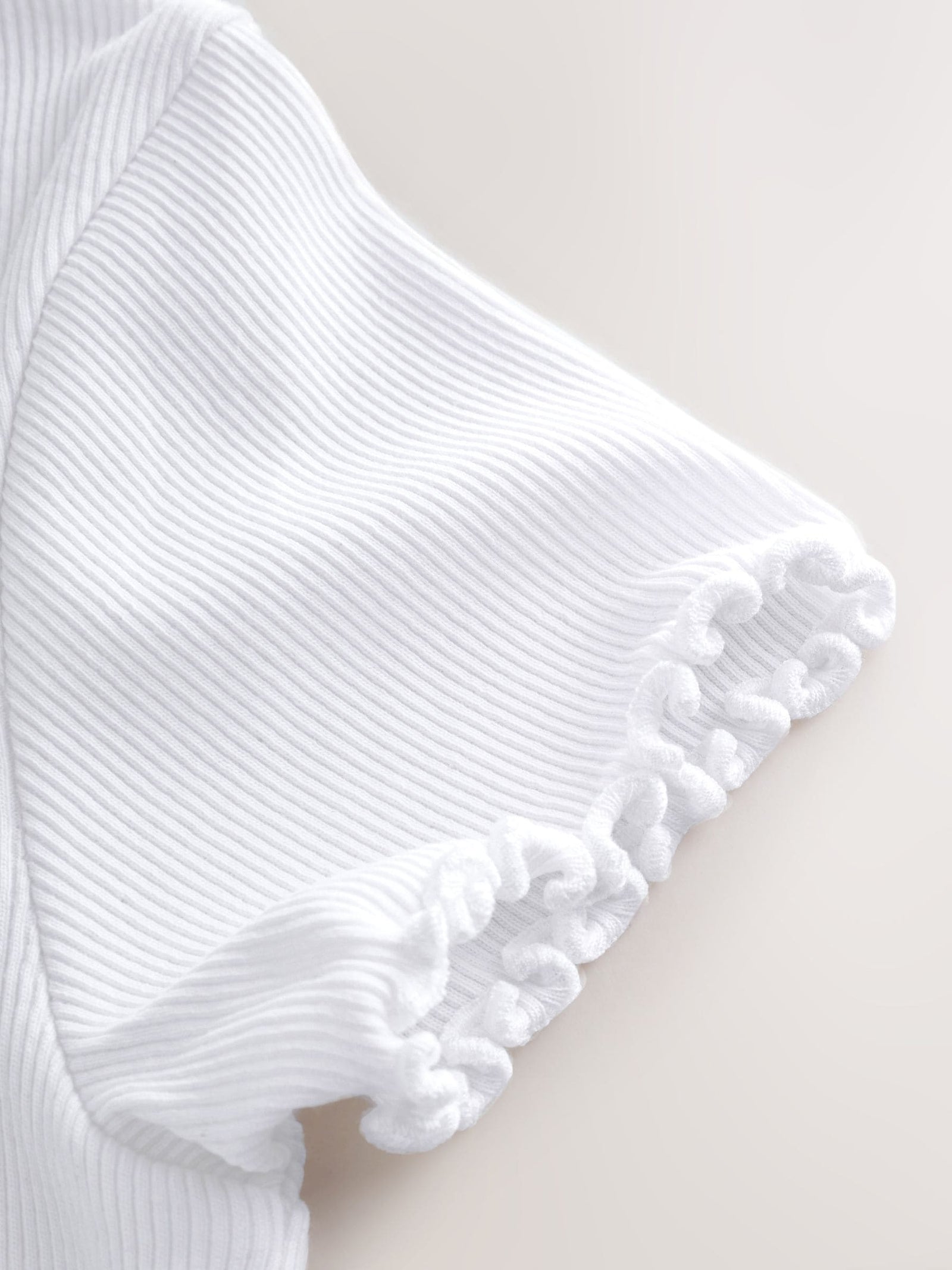 White Ribbed Placket T-Shirt (3-16yrs)