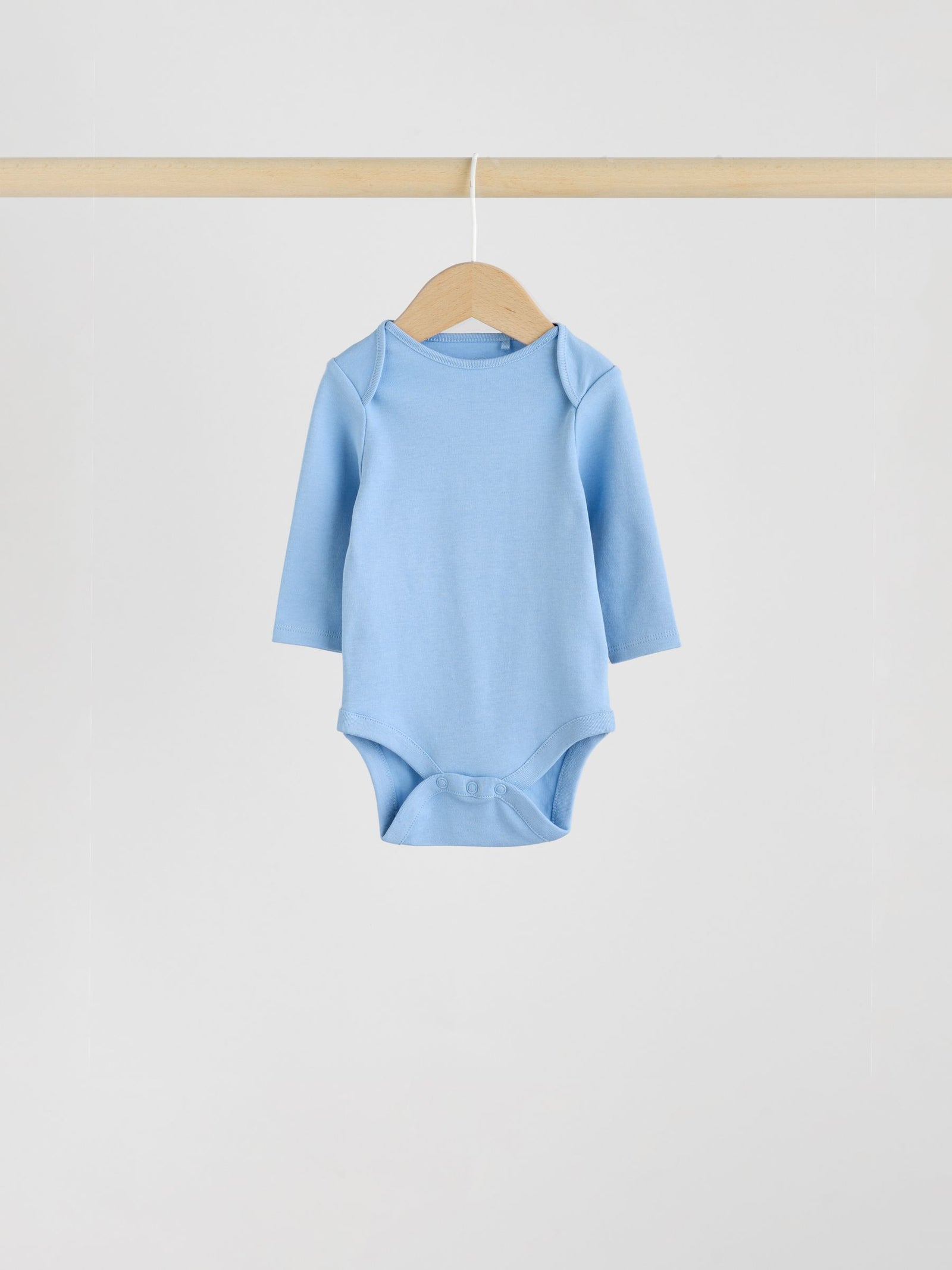 Blue 5 Pack Baby Long Sleeve Bodysuits