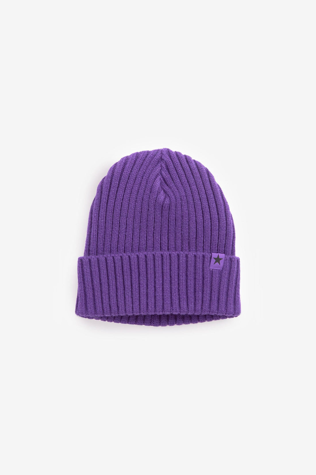 Purple Rib Beanie Hat