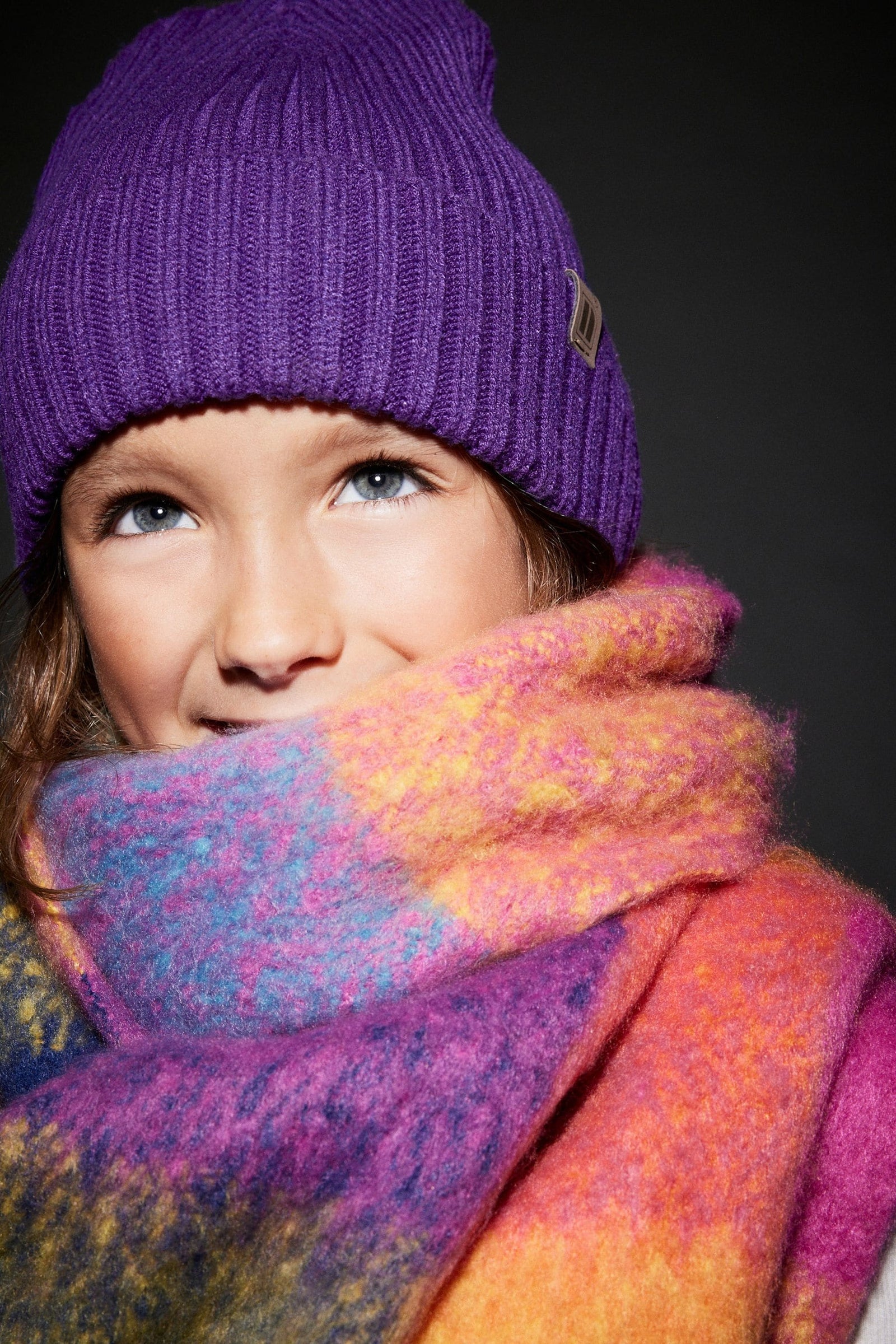 Purple Rib Beanie Hat