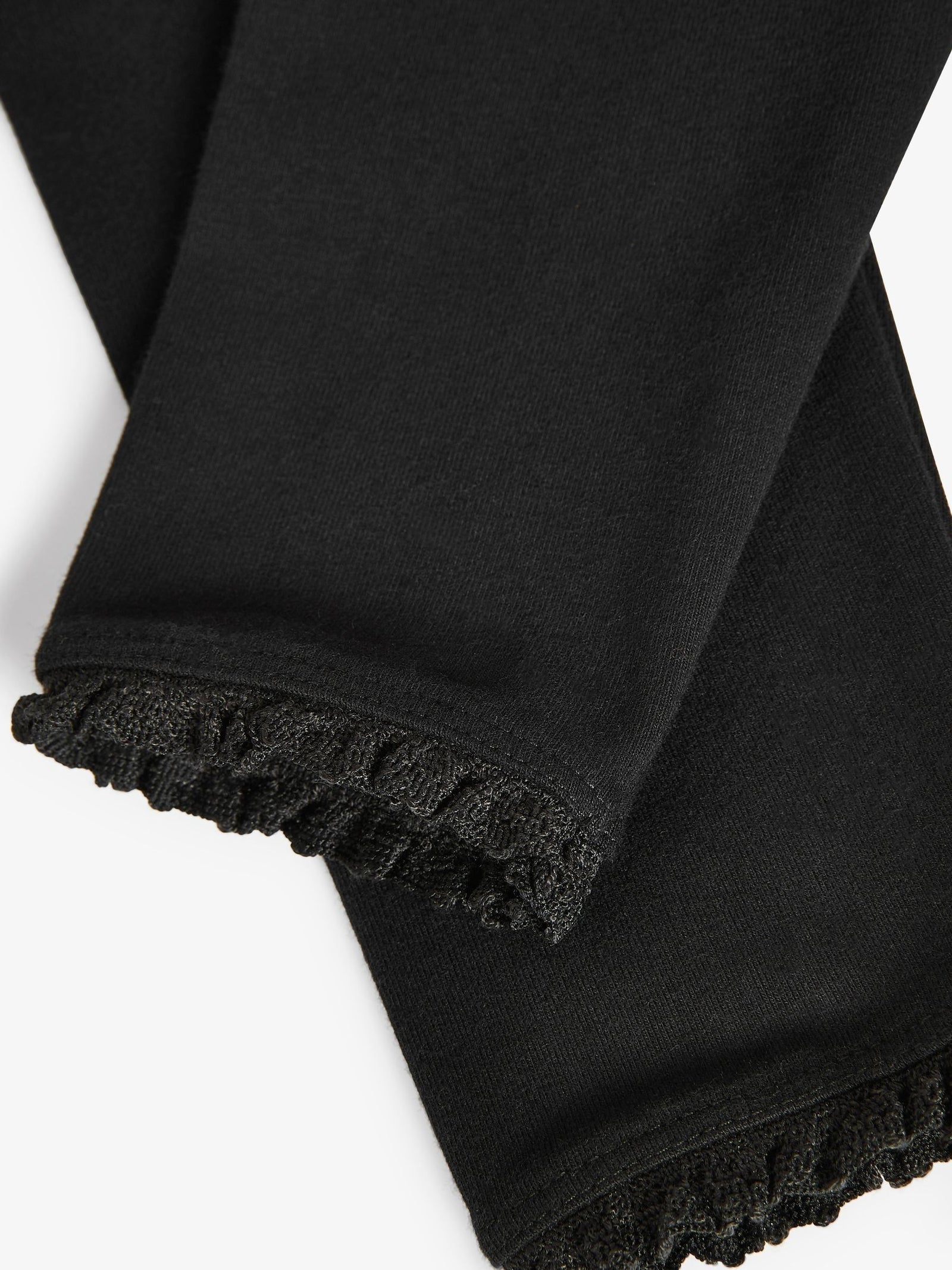 Black Lace Trim Leggings (3mths-7yrs)
