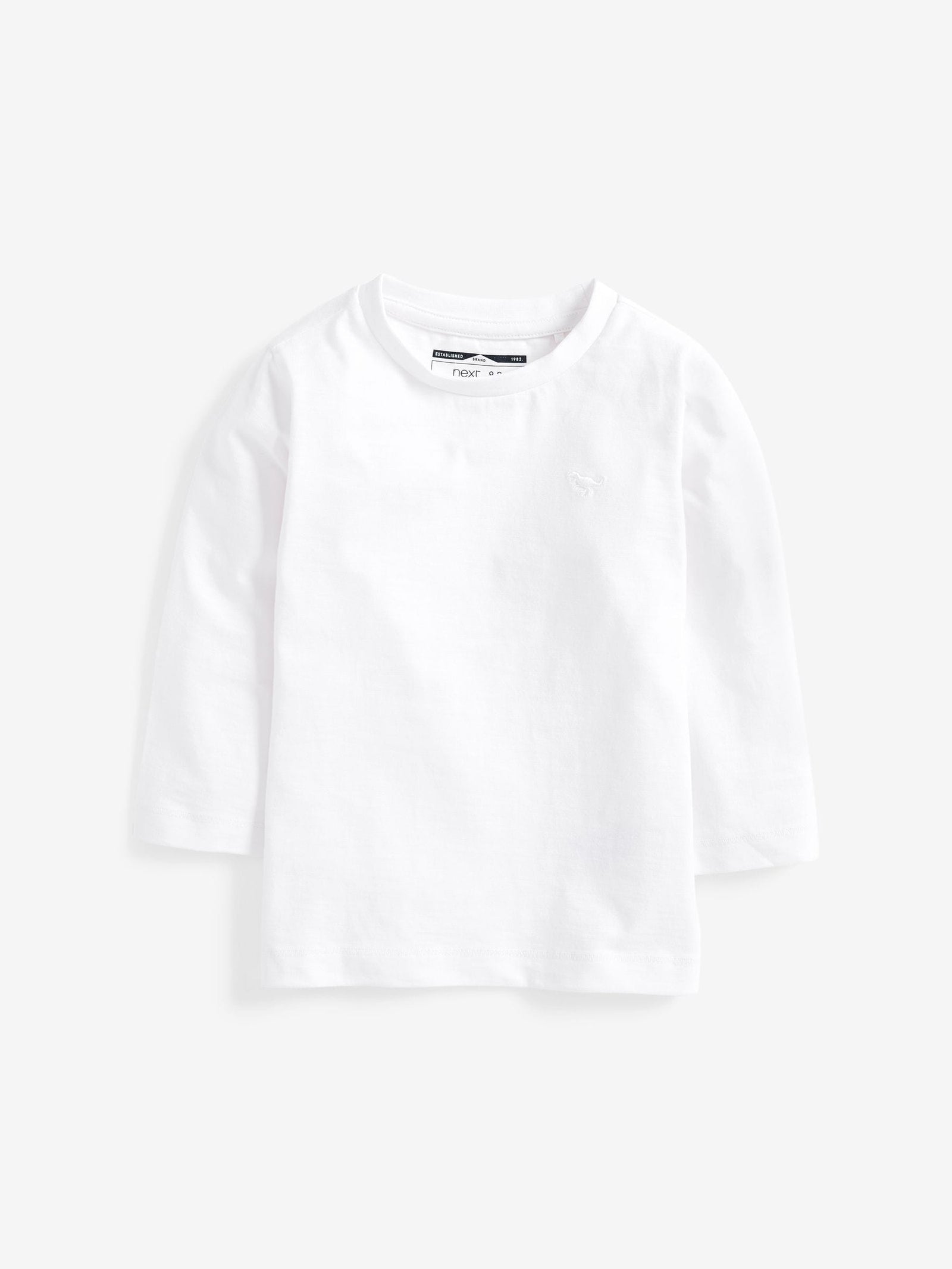 White Long Sleeve Plain T-Shirt (3mths-7yrs)