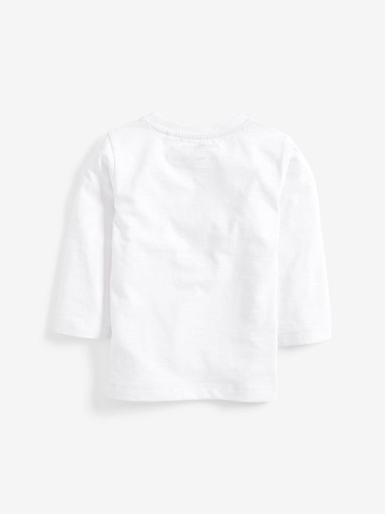 White Long Sleeve Plain T-Shirt (3mths-7yrs)
