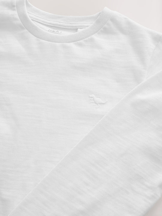 White Long Sleeve Plain T-Shirt (3mths-7yrs)