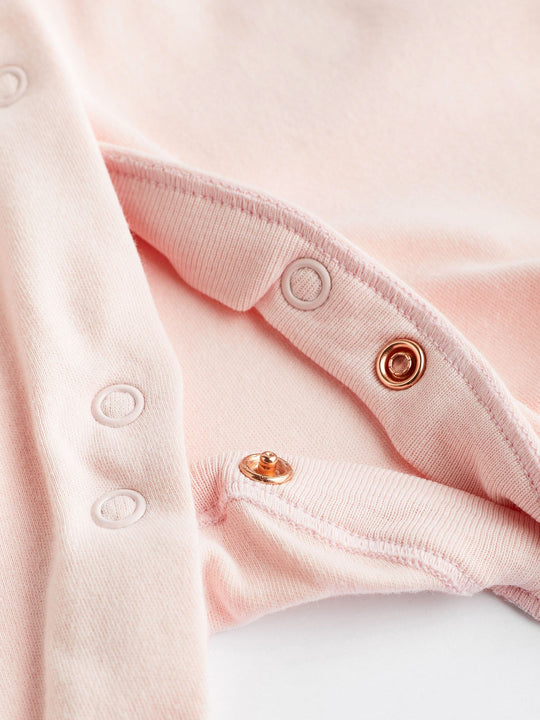 Pink/White 3 Pack Baby Sleepsuits (0-2yrs)