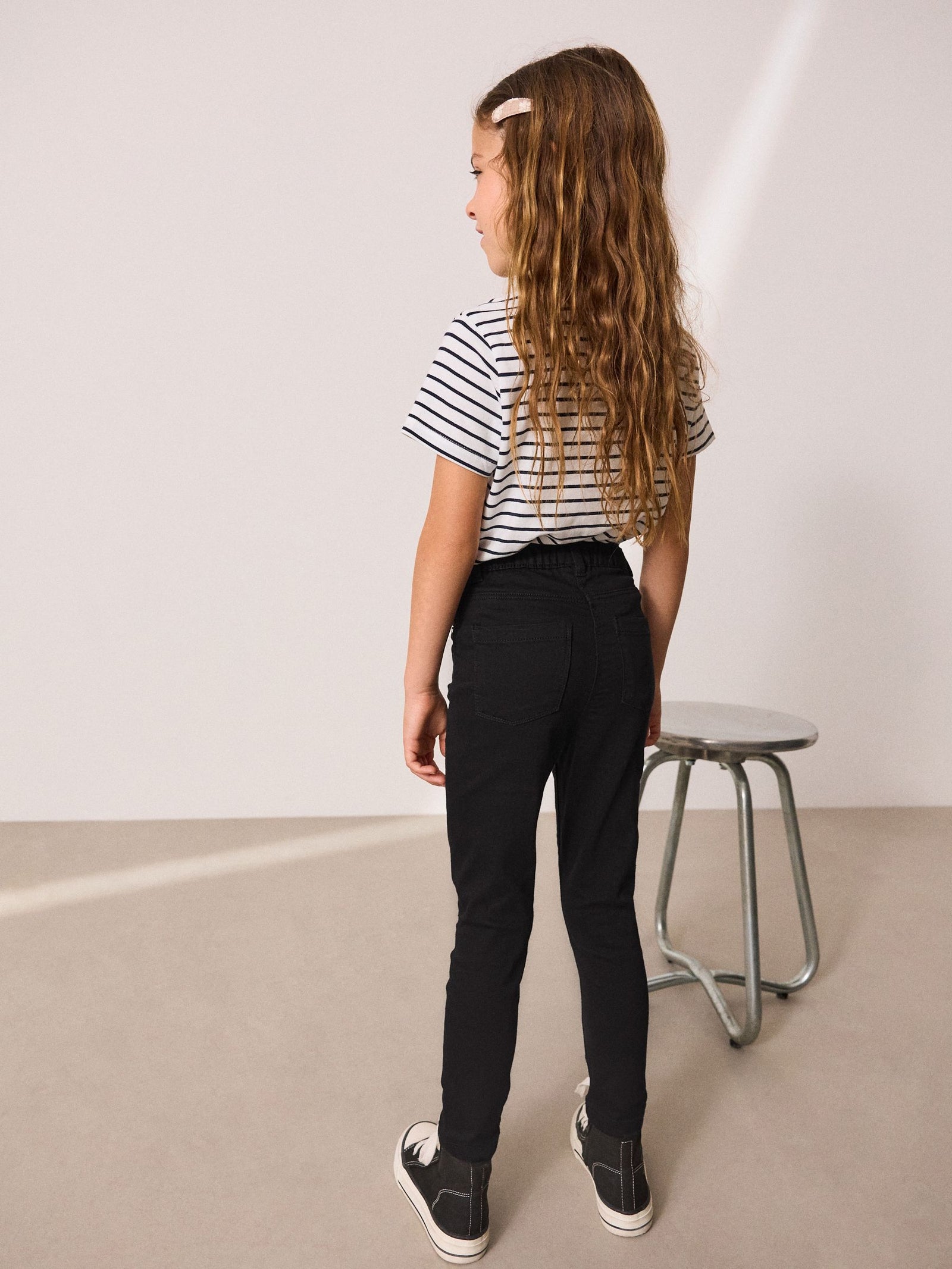 Black Regular Length Stretch Jeggings (3-16yrs)