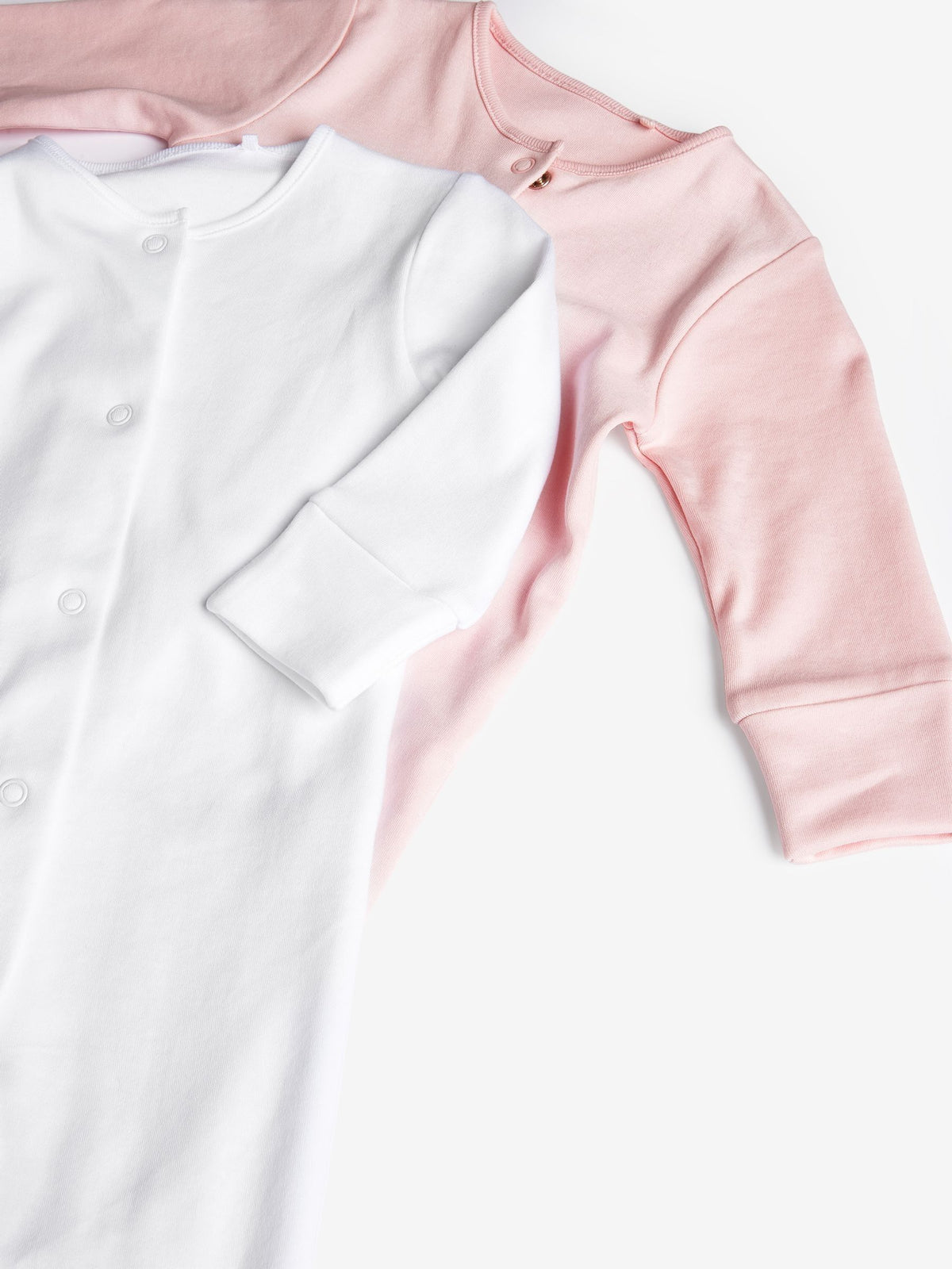Pink/White 5 Pack Baby Sleepsuits (0-2yrs)