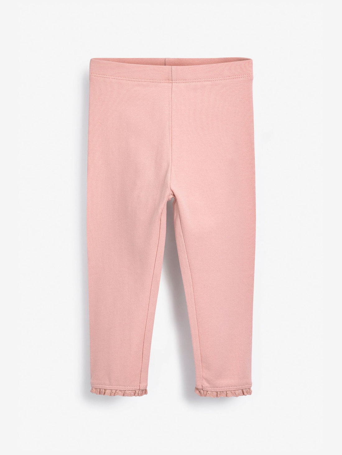 Pale Pink Lace Trim Leggings (3mths-7yrs)