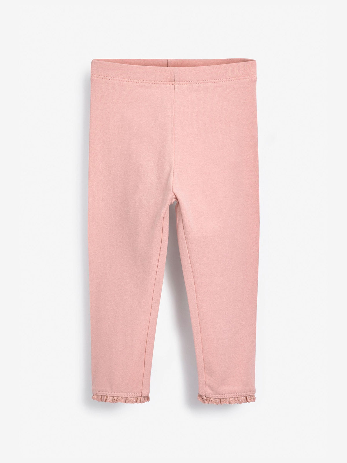 Pale Pink Lace Trim Leggings (3mths-7yrs)