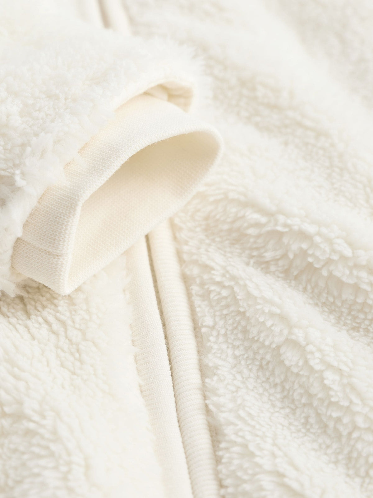 Ecru Baby Cosy Fleece Hooded All-In-One (0-18mths)