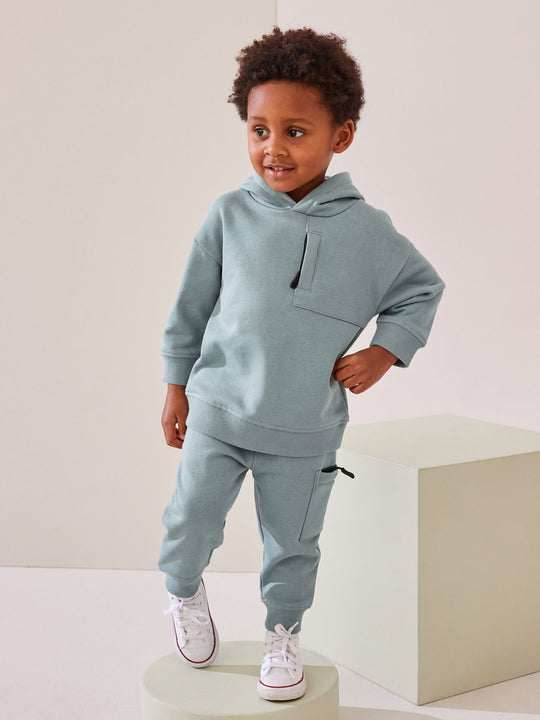Mineral Blue Utility Hoodie and Joggers Set (immediate)