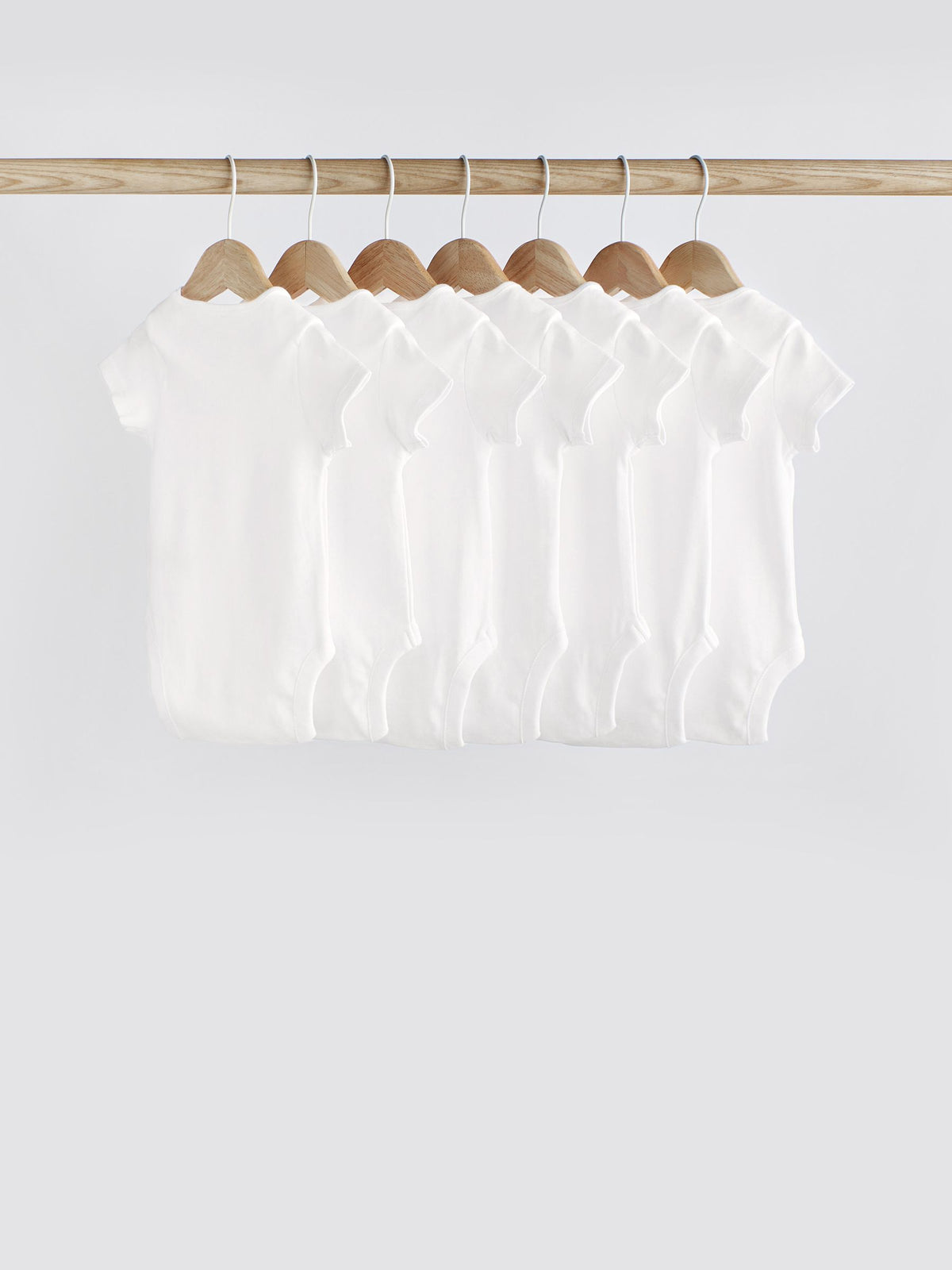 White Essential 7 Pack Short Sleeve Bodysuits