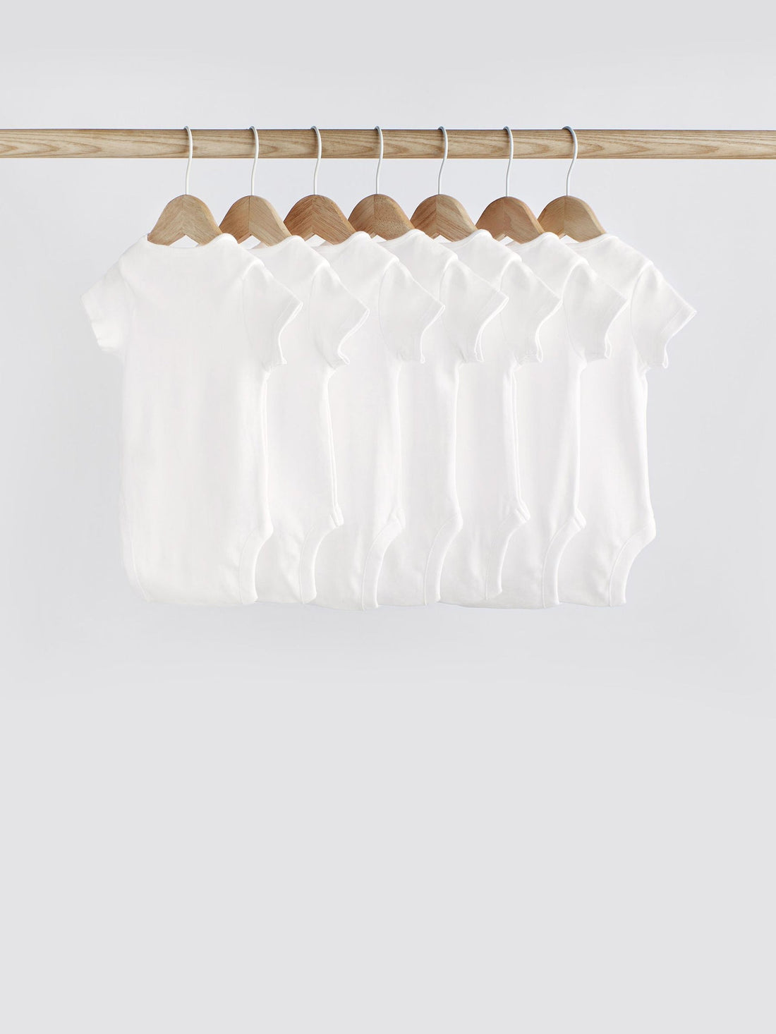 White Essential 7 Pack Short Sleeve Bodysuits