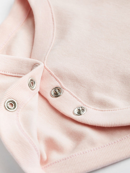 Pink/White 5 Pack Essential Long Sleeve Baby Bodysuits