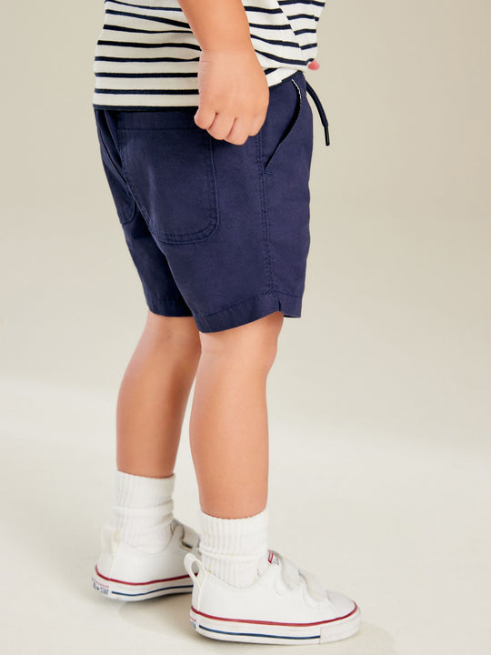 Navy Blue Pull On Shorts (3mths-7yrs)