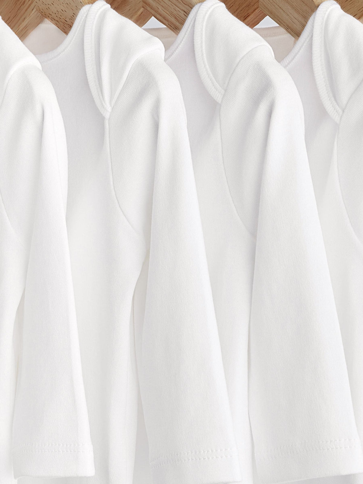 White 7 Pack Essential Baby Long Sleeve Bodysuits