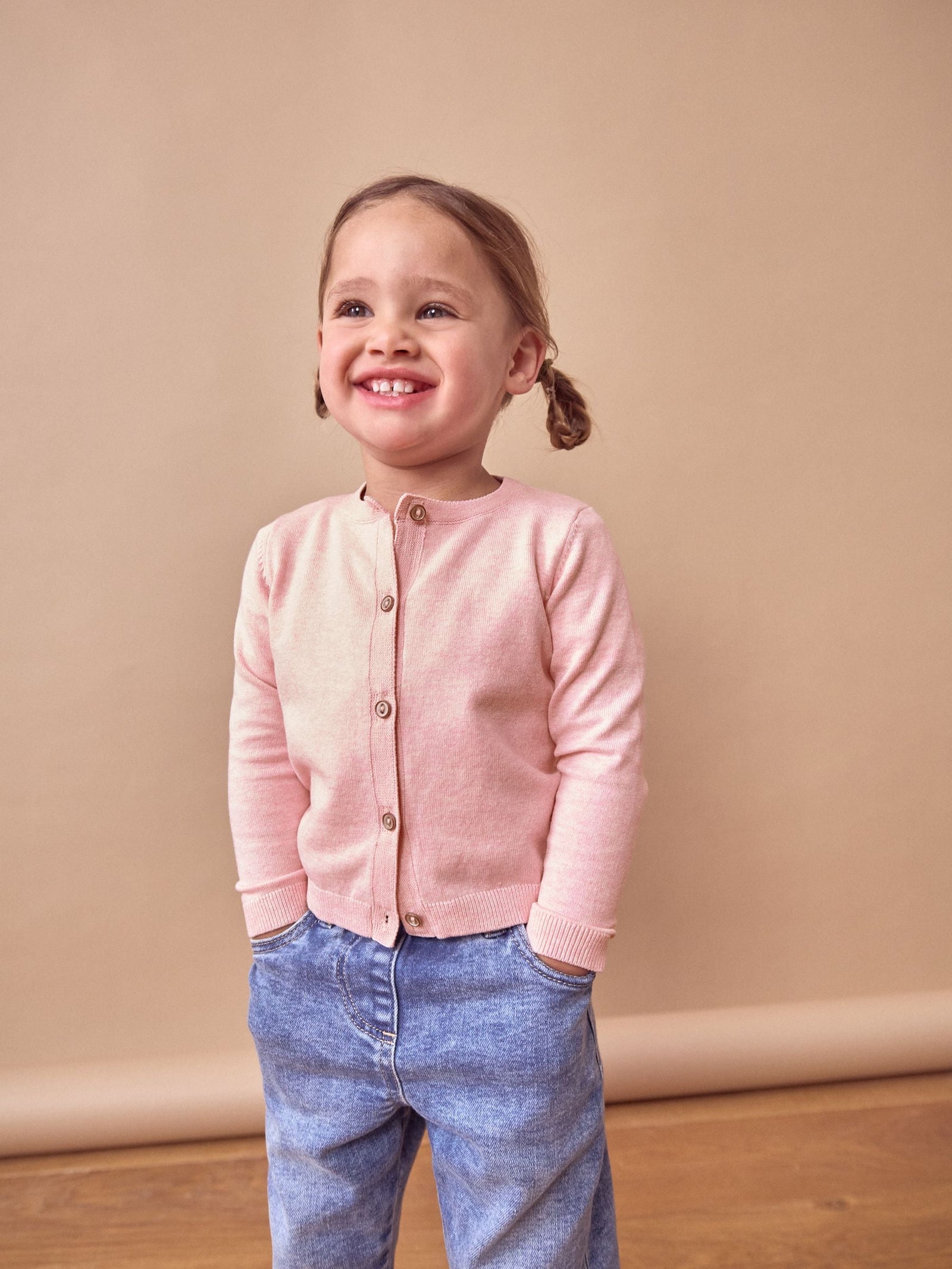 Pink Marl Cardigan (3mths-10yrs)