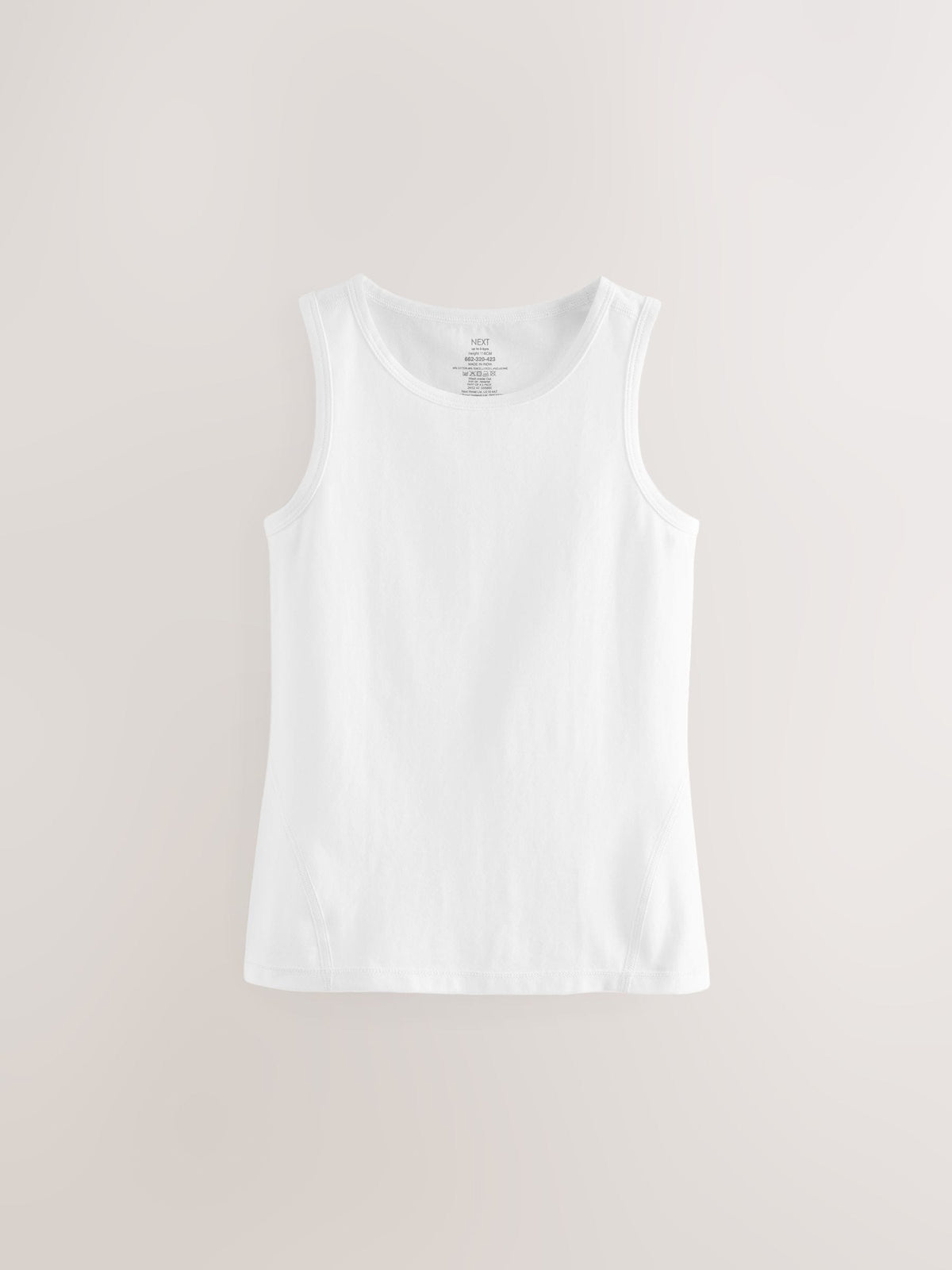 White Kind to Skin 3 Pack Vests (1.5-12yrs)