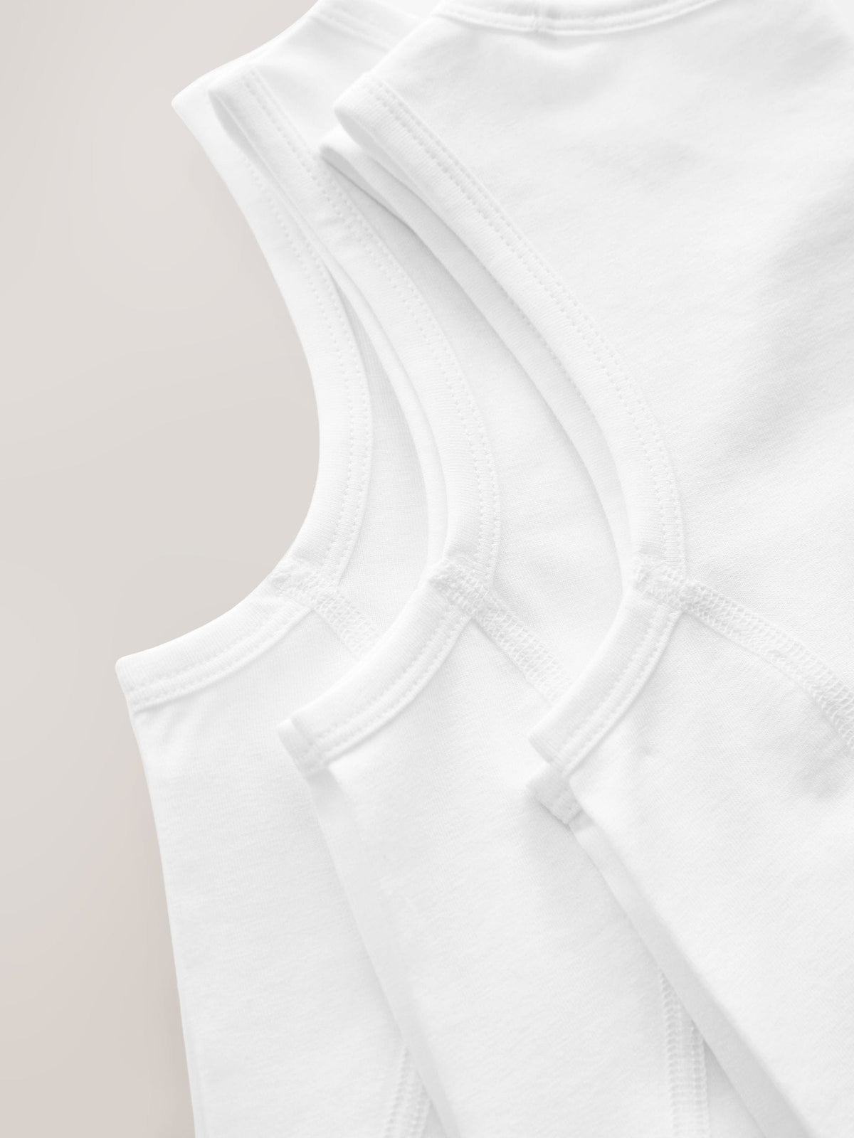 White Kind to Skin 3 Pack Vests (1.5-12yrs)