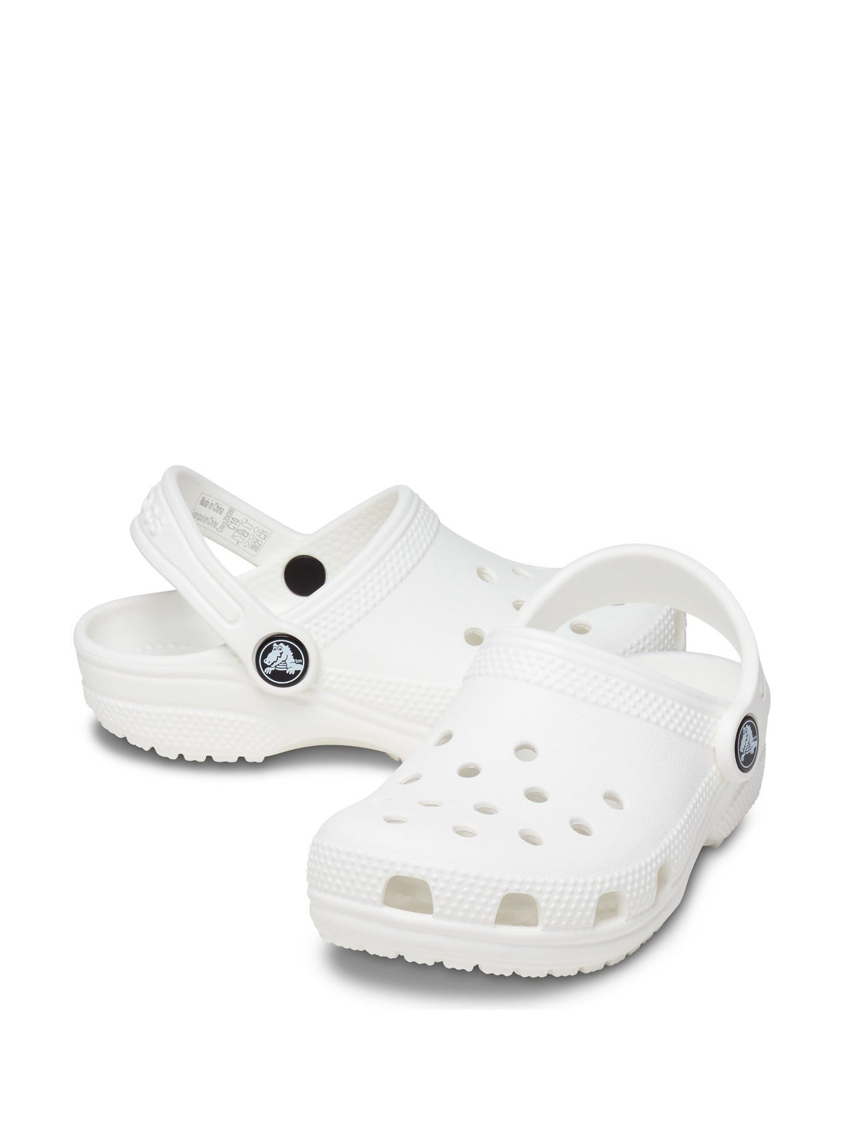 Crocs White Classic Toddler Clogs