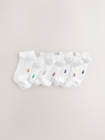 White Cotton Rich Trainer Socks 7 Pack