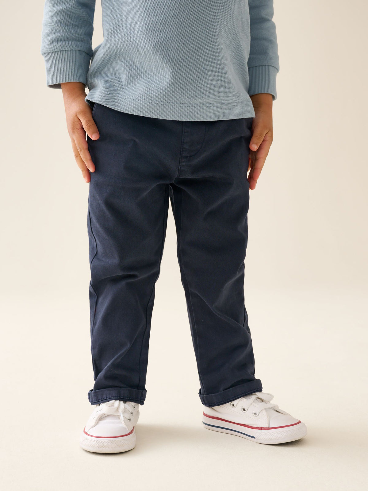 Navy Blue Stretch Chino Trousers (3mths-7yrs)