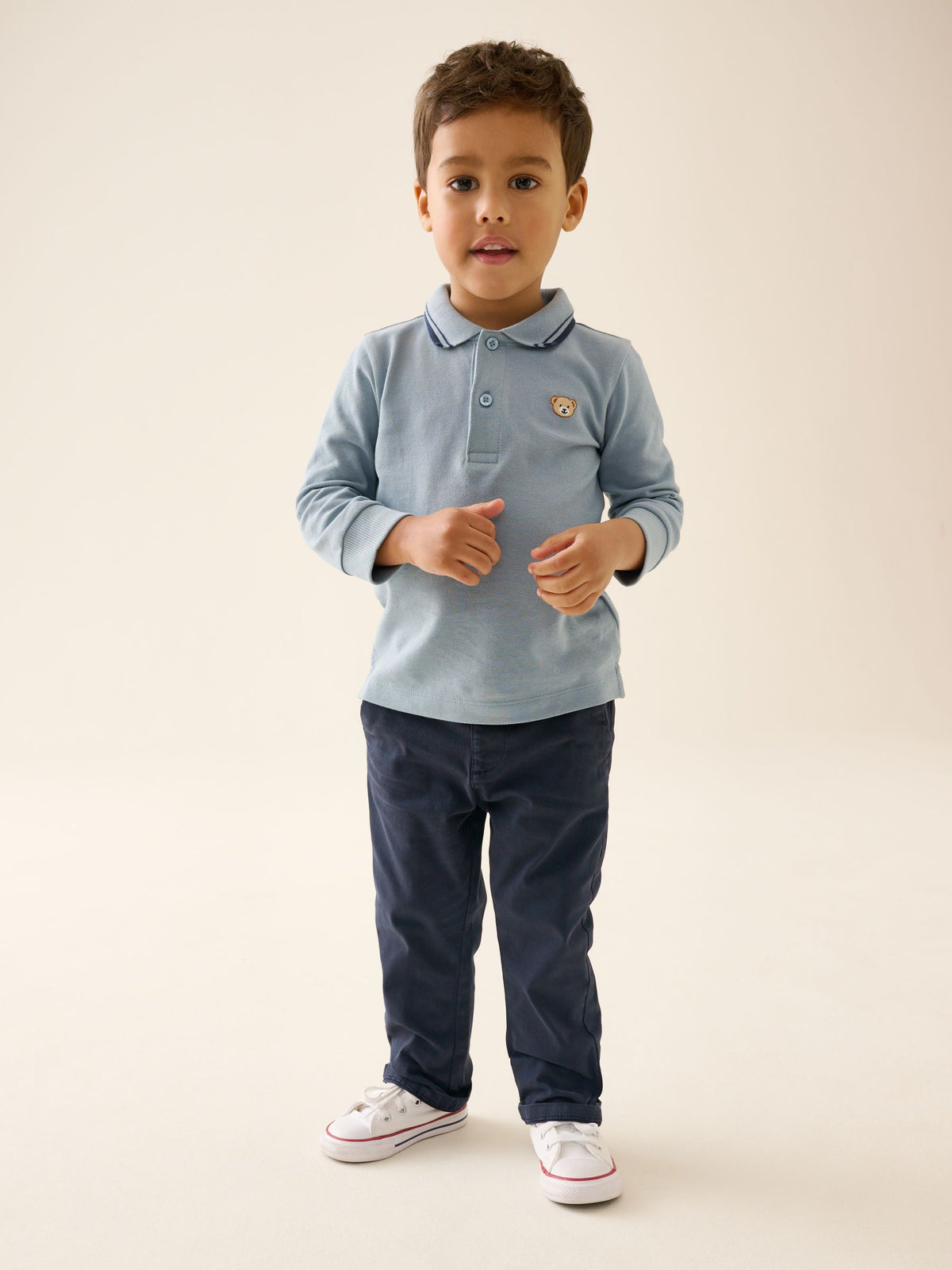 Navy Blue Stretch Chino Trousers (3mths-7yrs)