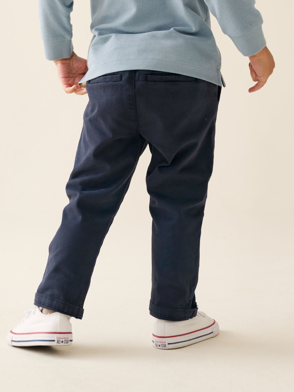 Navy Blue Stretch Chino Trousers (3mths-7yrs)