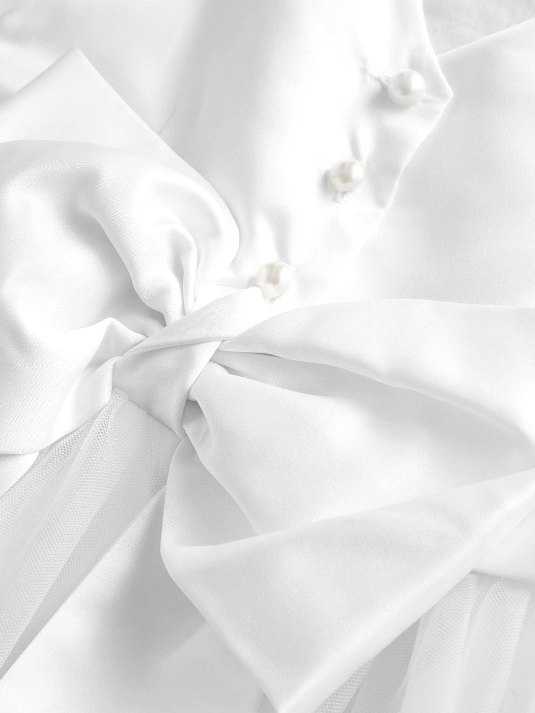 White Flower Girl Bow Dress (3mths-16yrs)