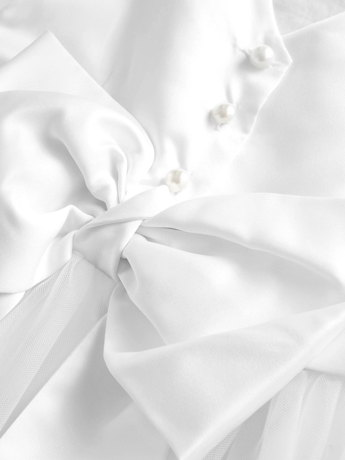 White Flower Girl Bow Dress (3mths-16yrs)