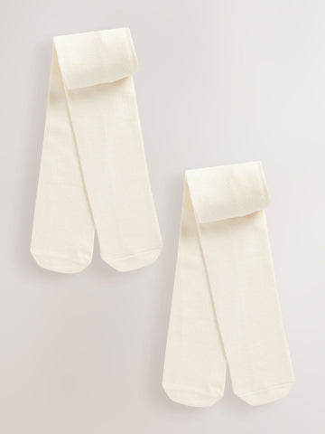 Cream Baby Tights 2 Pack