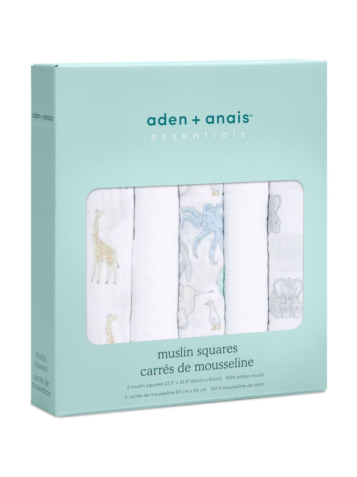 aden + anais Natural History Essentials Muslin Squares 5 Pack