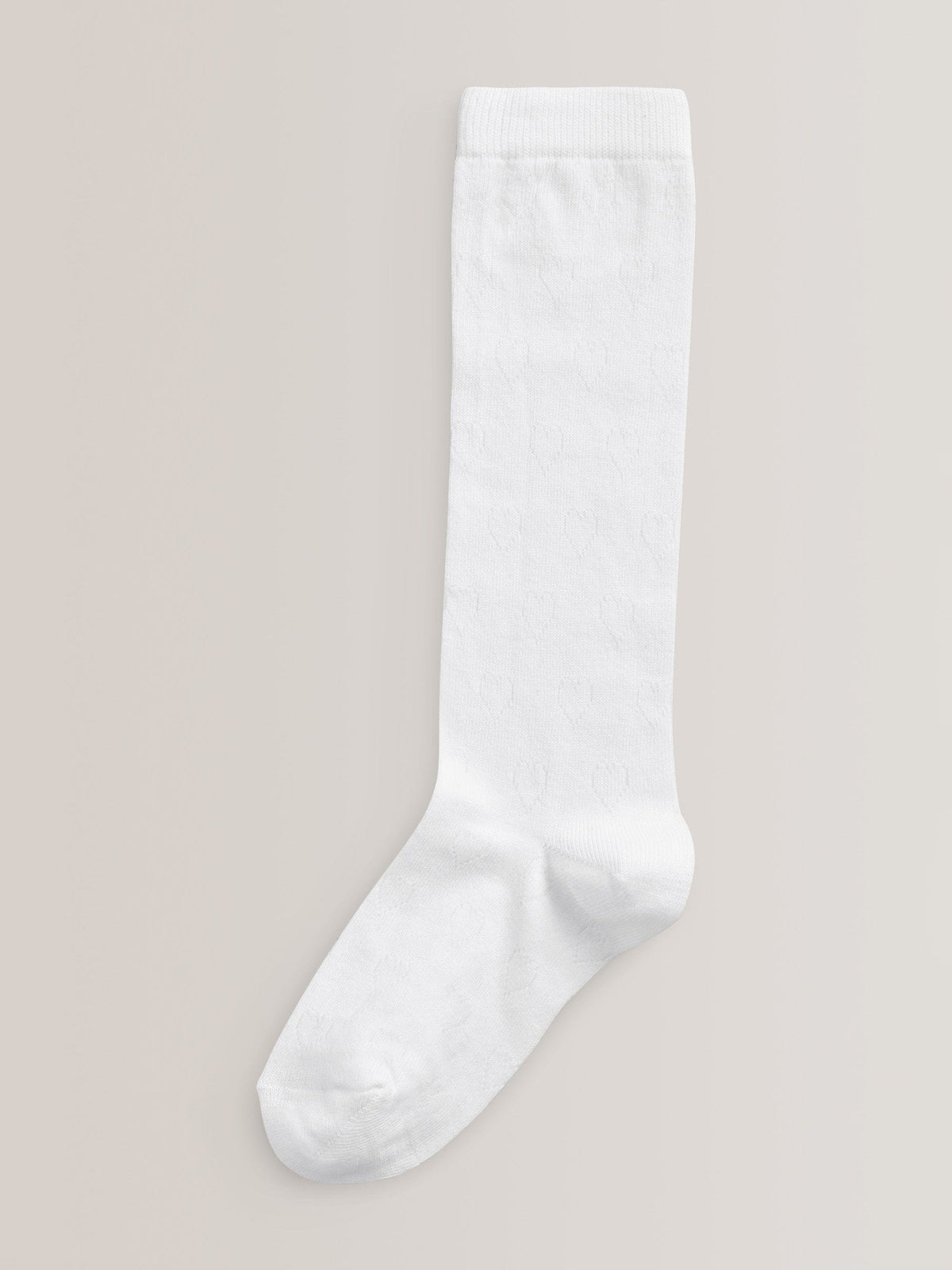 White Heart 3 Pack Cotton Rich Knee High Socks