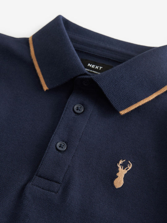 Blue Navy Short Sleeve Polo Shirt (3-16yrs)