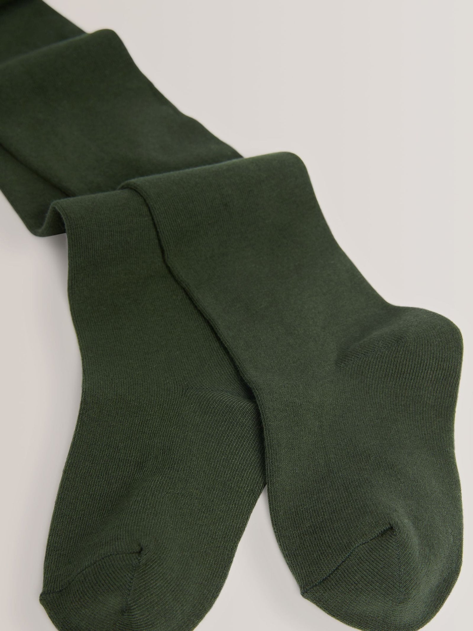 Green Regular Length 3 Pack Cotton Rich School Tights